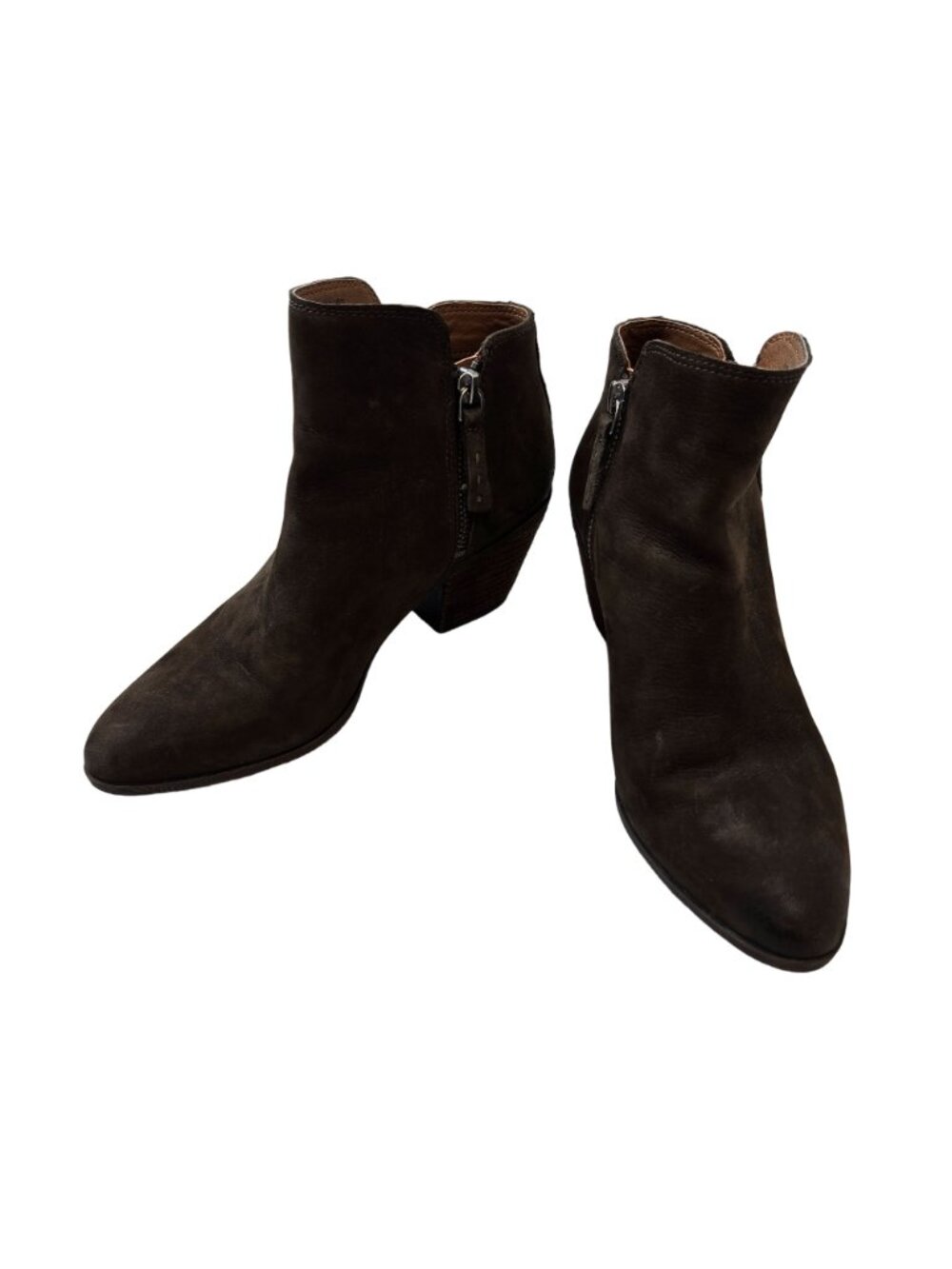 Frye Judy Double Zip Suede Leather Ankle Boots Size 5.5M